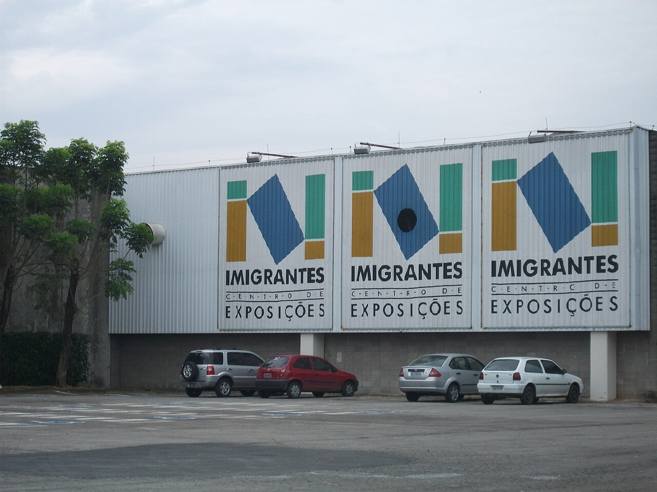 Fachada do Centro de Exposições Imigrantes, nome anterior do São Paulo Expo, onde acontece a Futurecom 2026